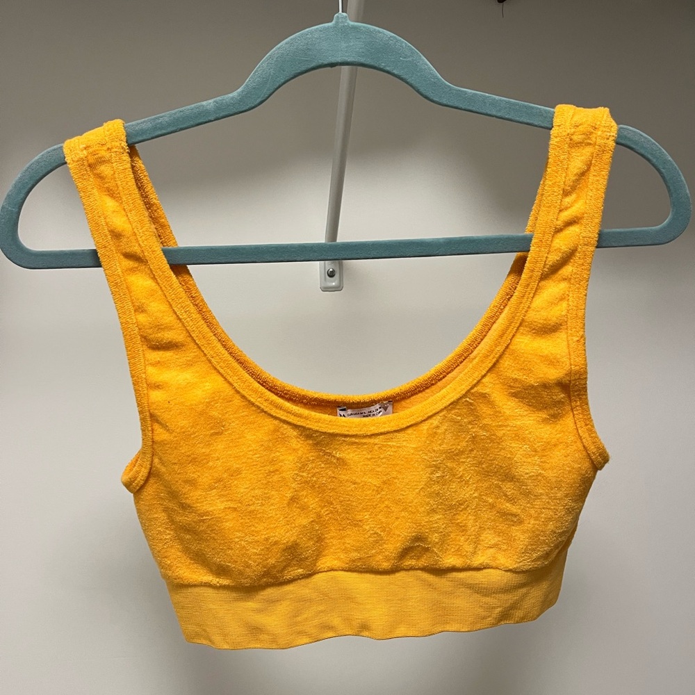 Zara terry cloth crop top M